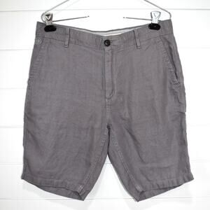 Fat Face Men's Linen Shorts Size 32 Medium Gray Relaxed Summer Preppy Coastal